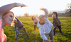 Group of people exercising
