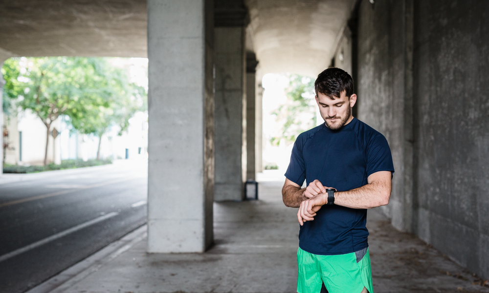 A man exercising