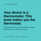 A blue graphic with black text stating: “Your device is a thermometer. This book makes you the thermostat,” along with additional information about The HRV Book: What Your Wearable is Actually Telling You and What You Can Do About It! by Mode Method LLC and how understanding heart rate variability can become your ultimate recovery signal.